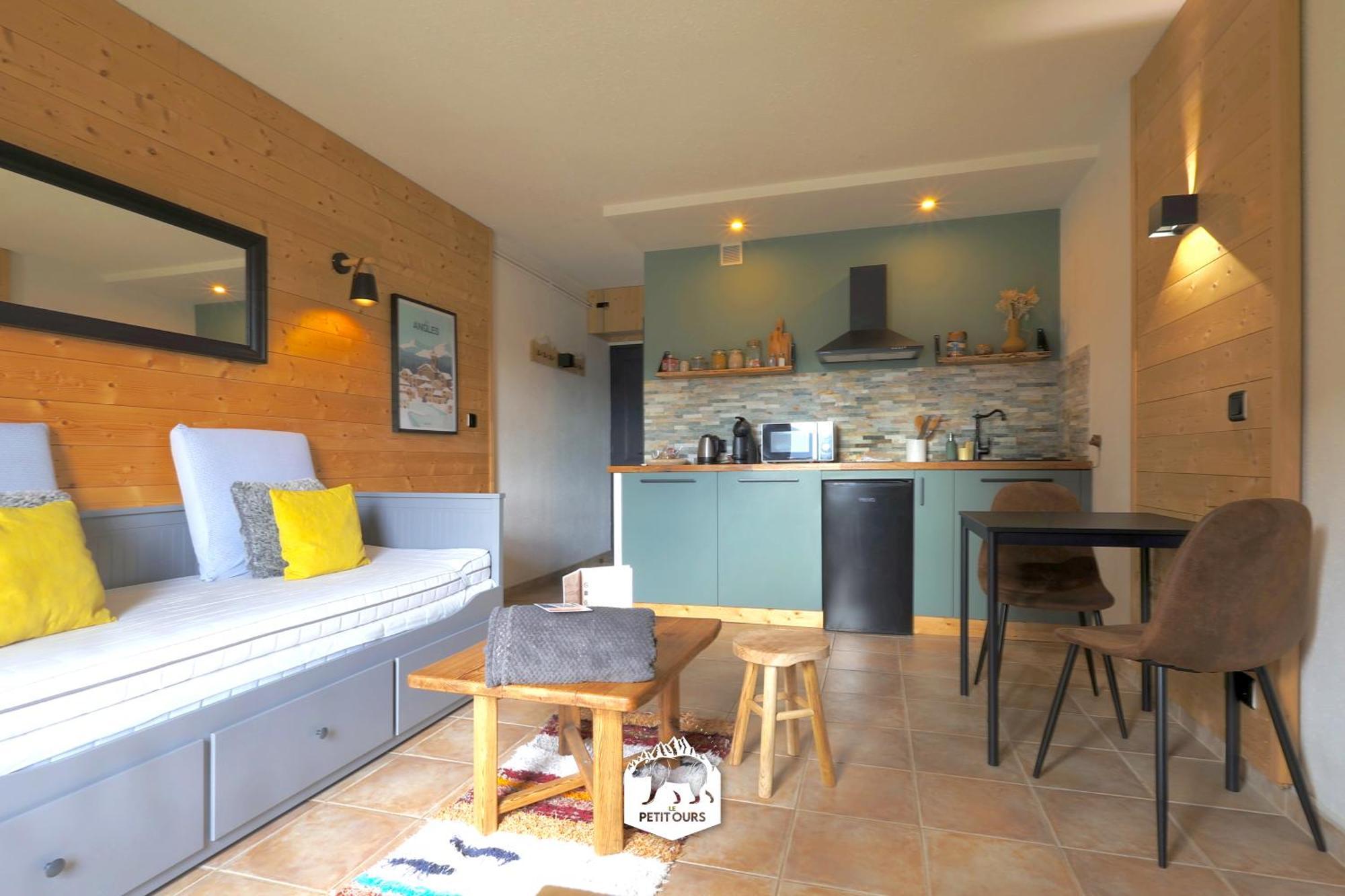 Le Petit Ours & Le Petit Cerf - Studios Vue Lac & Montagnes Les Angles  Ngoại thất bức ảnh
